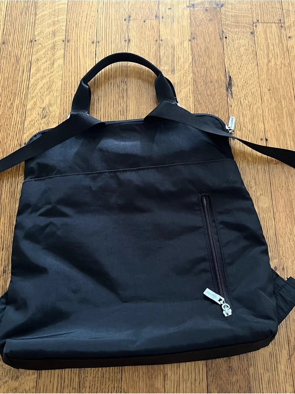 Baggallini Black Jessica Convertible Nylon Backpack Tote